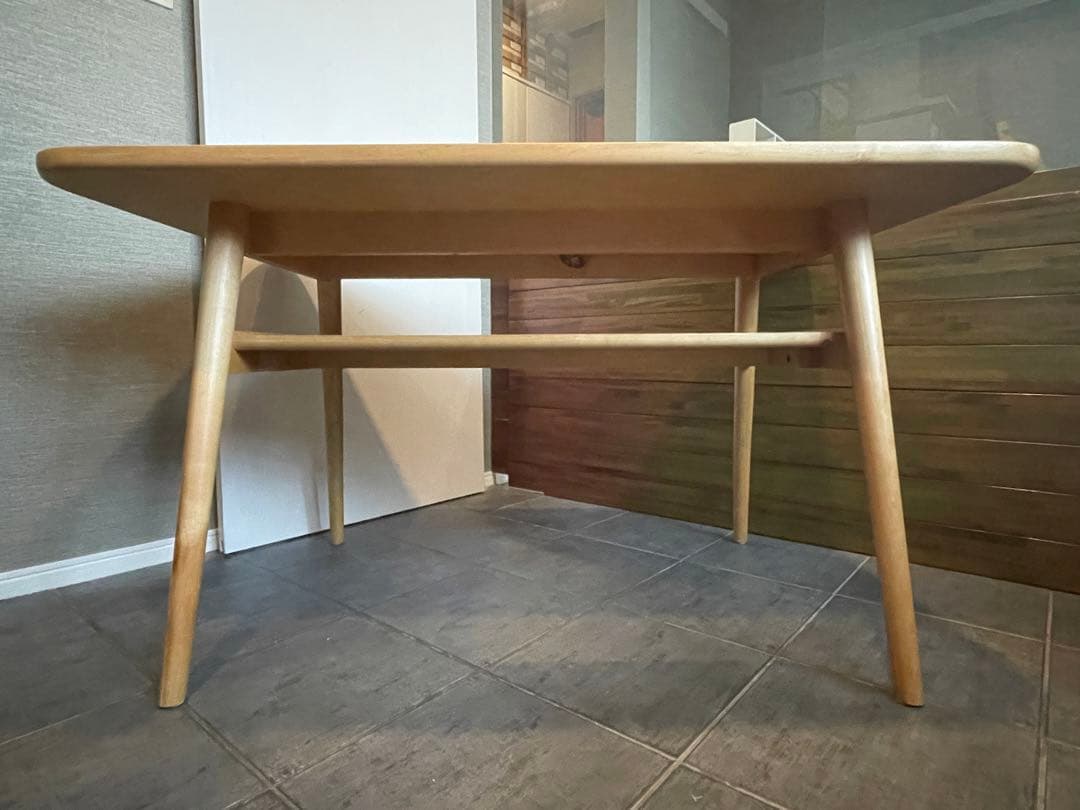 TSST 美品■天然木 ダイニングテーブル/デスク 棚付き■北欧◾️検ウニコ