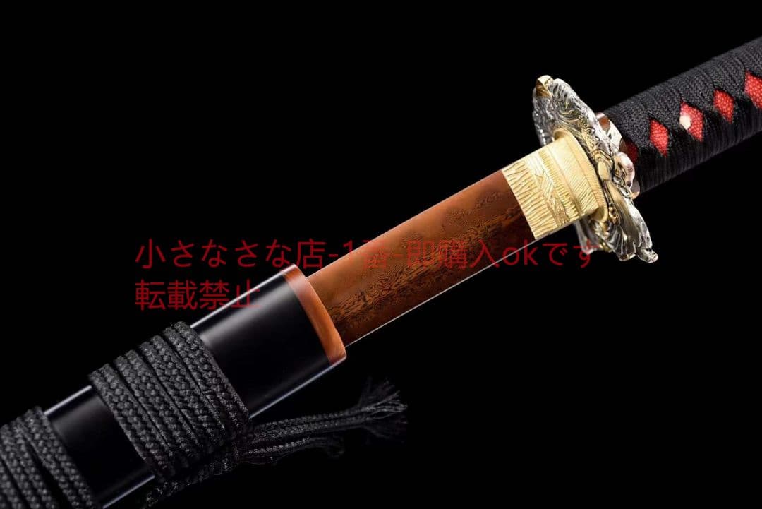 26寸模様鋼焼刃発紅武士刀『鍾馗』 古兵器 武具 刀装具 日本刀 模造刀 居合刀