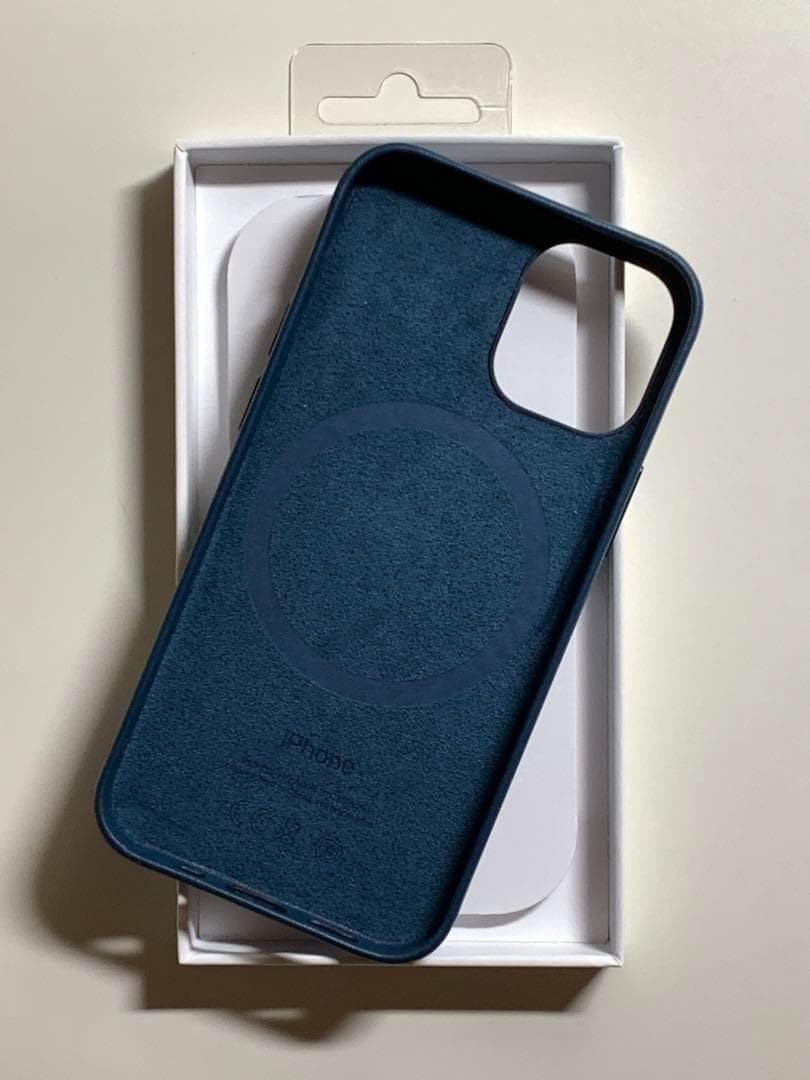 【新品】純正 iPhone 12 mini レザーケース・バルティックブルー
