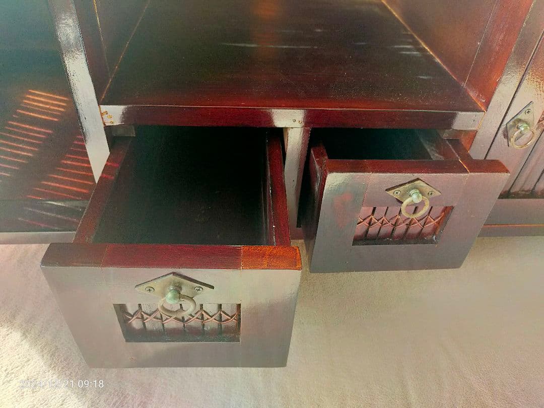 値下げしました✨アンティーク木製テレビボード 引き戸付き