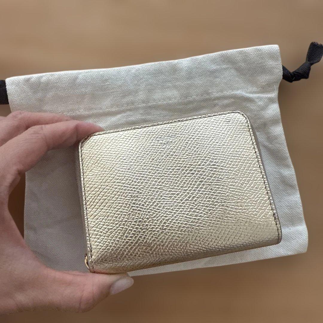 CELINE ゴールド スモールジップウォレット