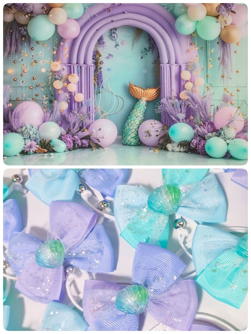 夏トリミングチョーカーリボン　ペットサロン用　貝殻シェル　スイカ　パイナップル