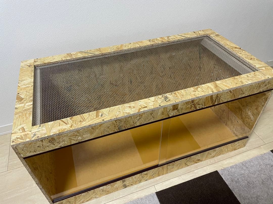 爬虫類ケージ　爬虫類飼育ゲージ　90ラック用サイズ　天井金網仕様