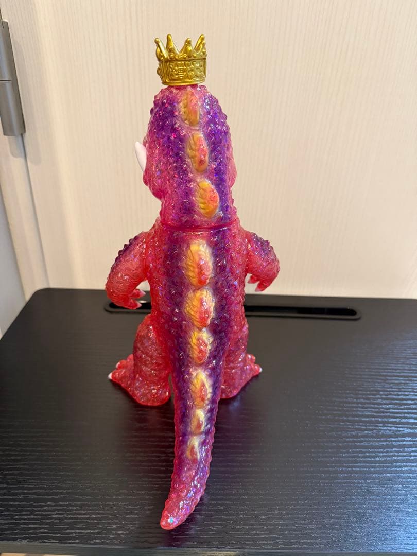 ピコピコ 怪獣大王 まんが版 クリアレッドラメ成型/クリア紫/緑　ソフビ