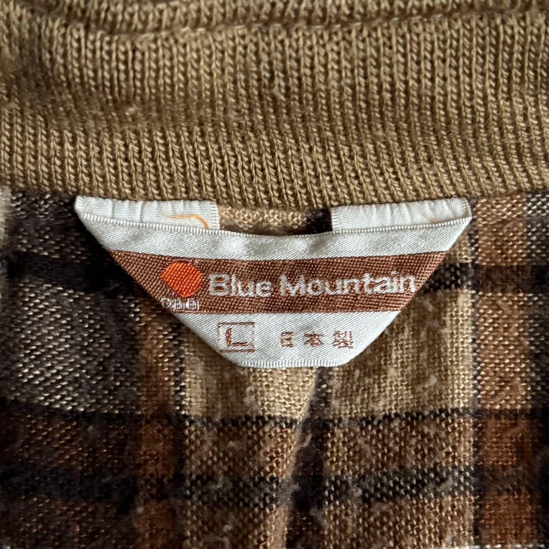 【80s vintage】レーヨン100 ジップブルゾン　裏地チェック　短丈