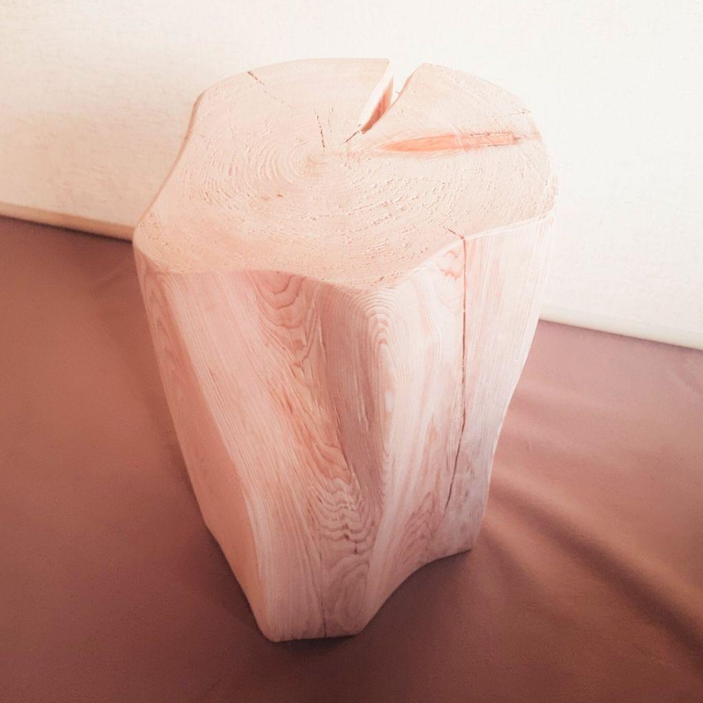 天然アロマウッド 切株スツール・テーブル・無垢無塗装・オーガニック