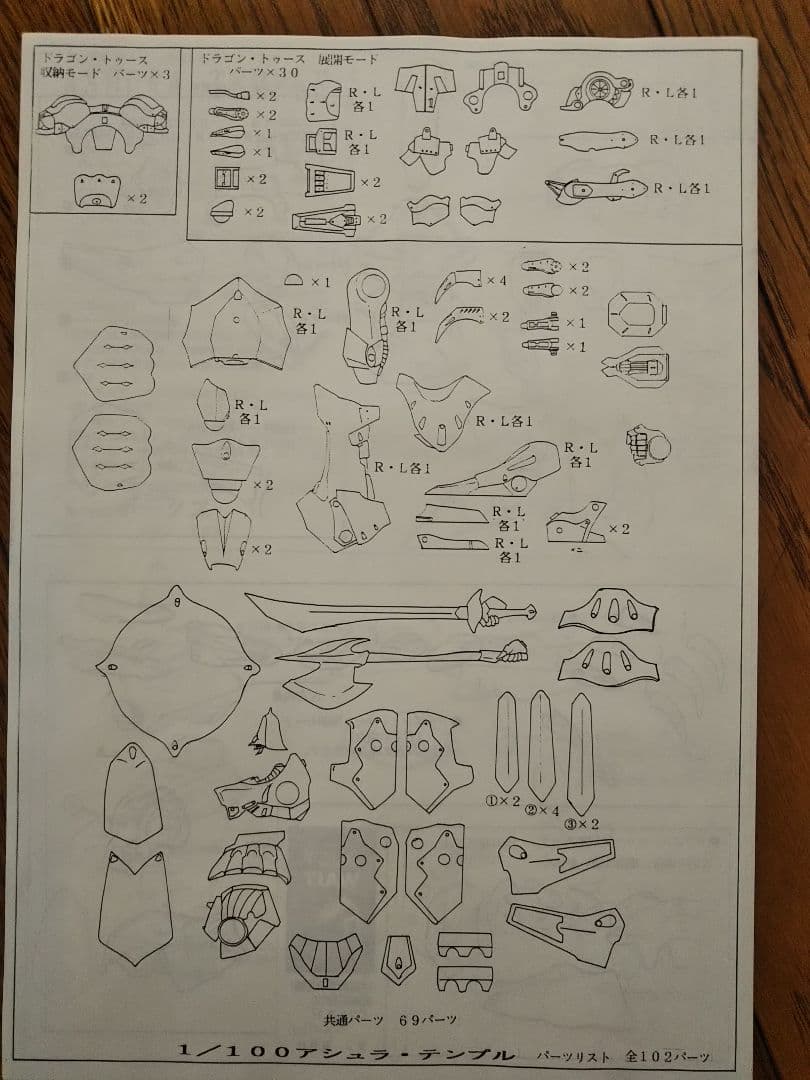 ボークス FSS 1/100 アシュラテンプル 生嶋毅彦氏 原型