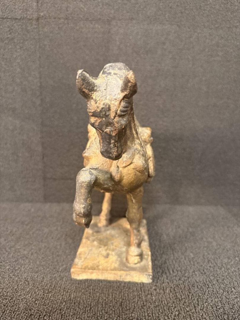 限定値下　まごころ堂　馬　銅像　高24㎝　幅31㎝　6167