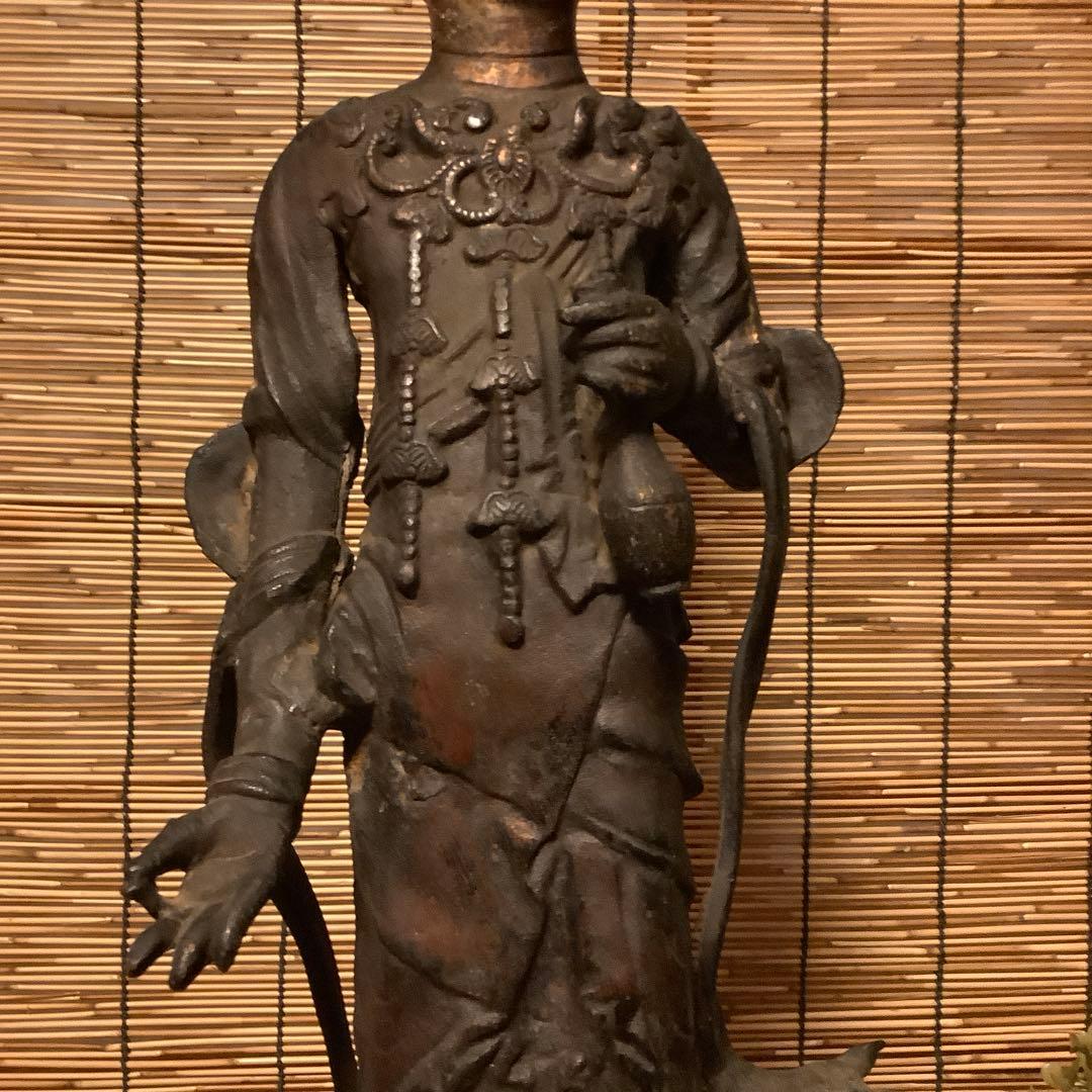 朝鮮・三国時代「百済・観世音菩像」高句麗・新羅・百済・天平・銅鉄・特大