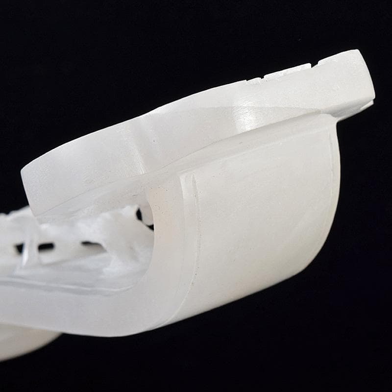 中国　玉石白玉彫刻　神獣刻　如意　M　R8033