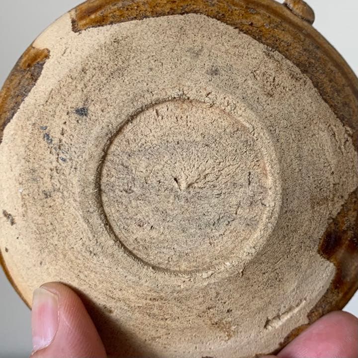 美濃 飴釉 平盃 小皿 No.1 古道具 古美術 アンティーク 美濃古窯