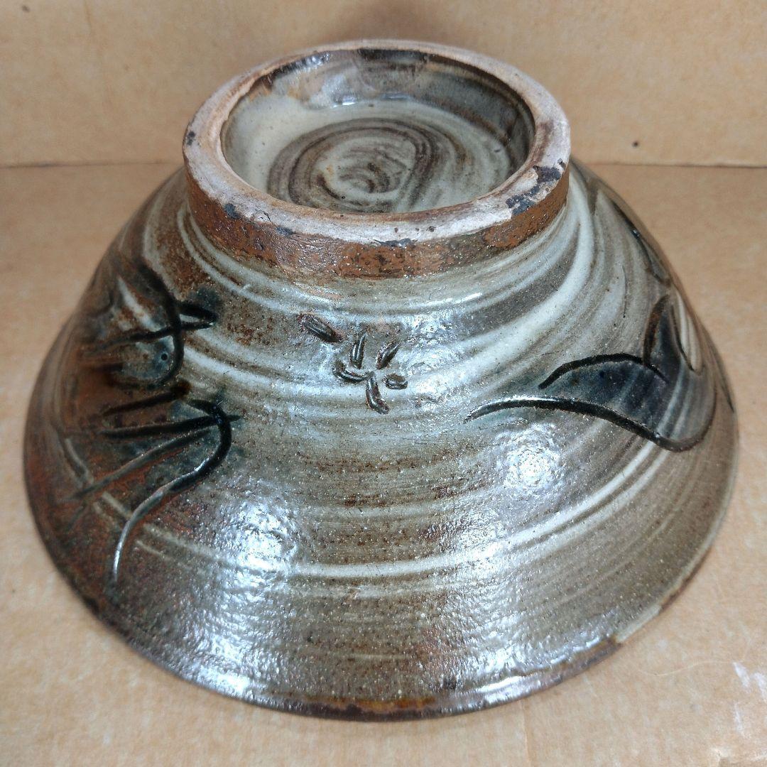 【本物保証】金城次郎 海老魚紋マカイ 壷屋焼 共箱 栞 人間国宝 茶碗 やちむん