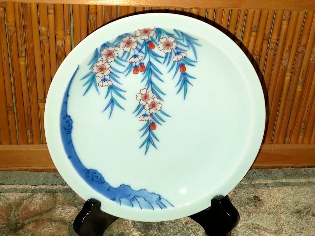 ♥未使用　人間国宝　今泉今右衛門　皿　共箱付き　骨董　古玩