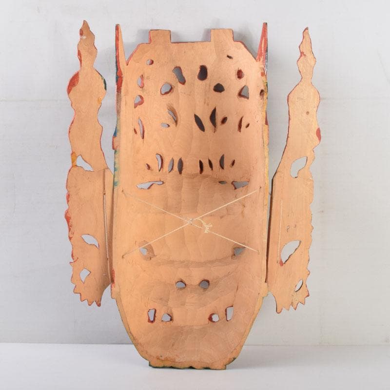 バリ島　インドネシア　彩色木彫　面　壁掛　N　9207A
