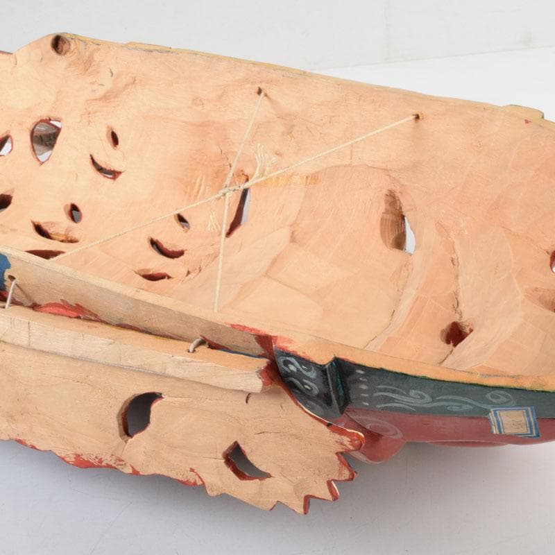 バリ島　インドネシア　彩色木彫　面　壁掛　N　9207A