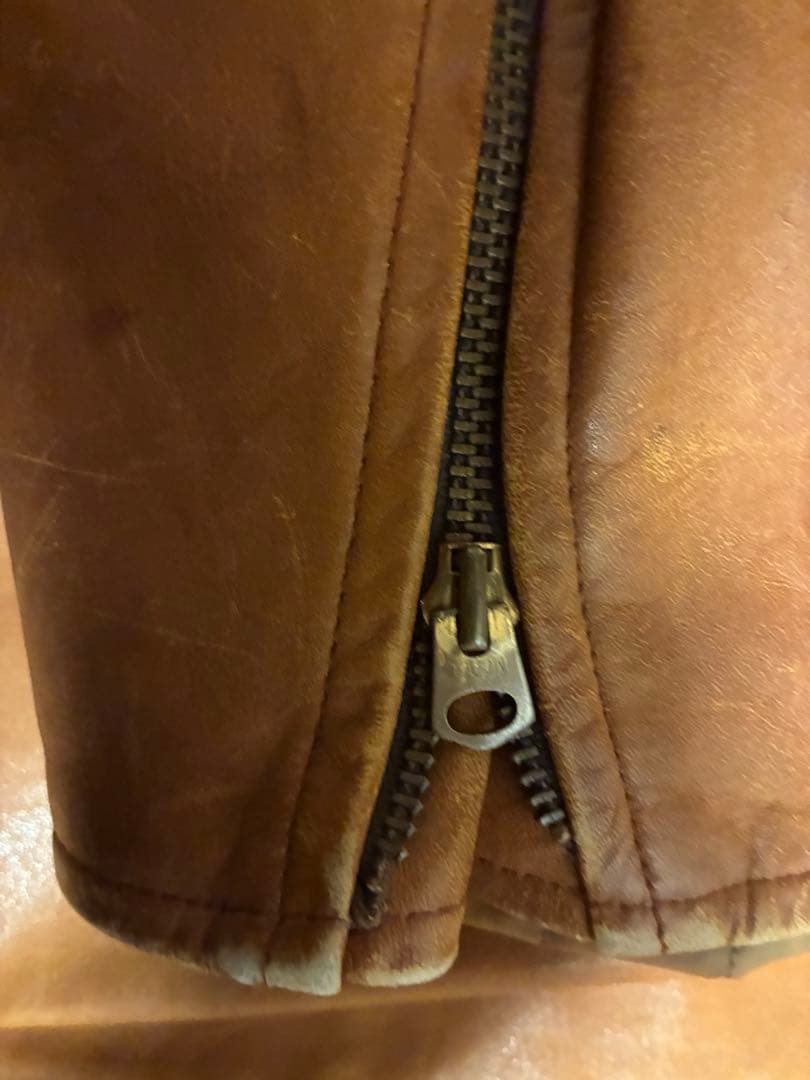 60s 70s THIS GENUINE LEATHER レザージャケット