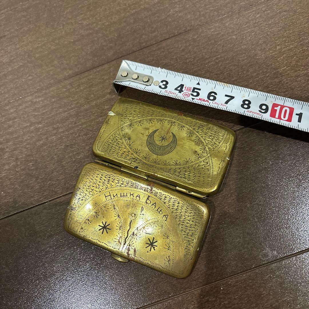 ビンテージ　巻紙ケース　紙タバコ　巻タバコ　真鍮ケース