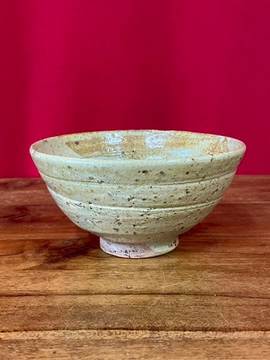 古出雲茶碗 銘:慶雲 裏千家十五代鵬雲斎書付 箱 古楽山 ニュウあり,高台小欠け