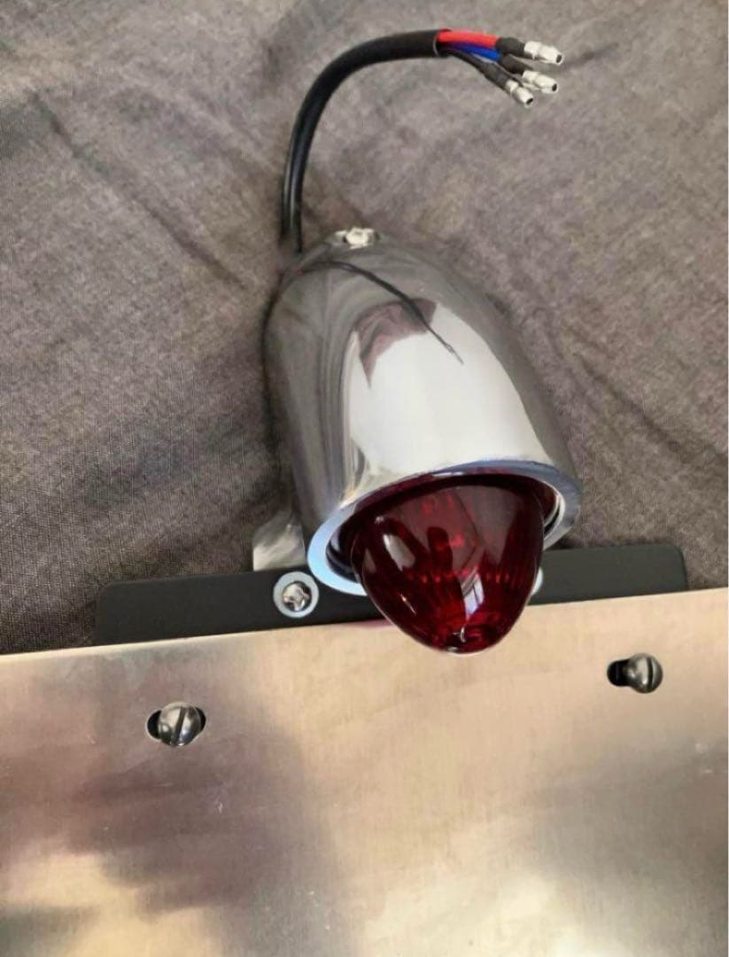 専用ビンテージオールドスパルト復刻 12V ガラスレンズ テールランプ アルミ