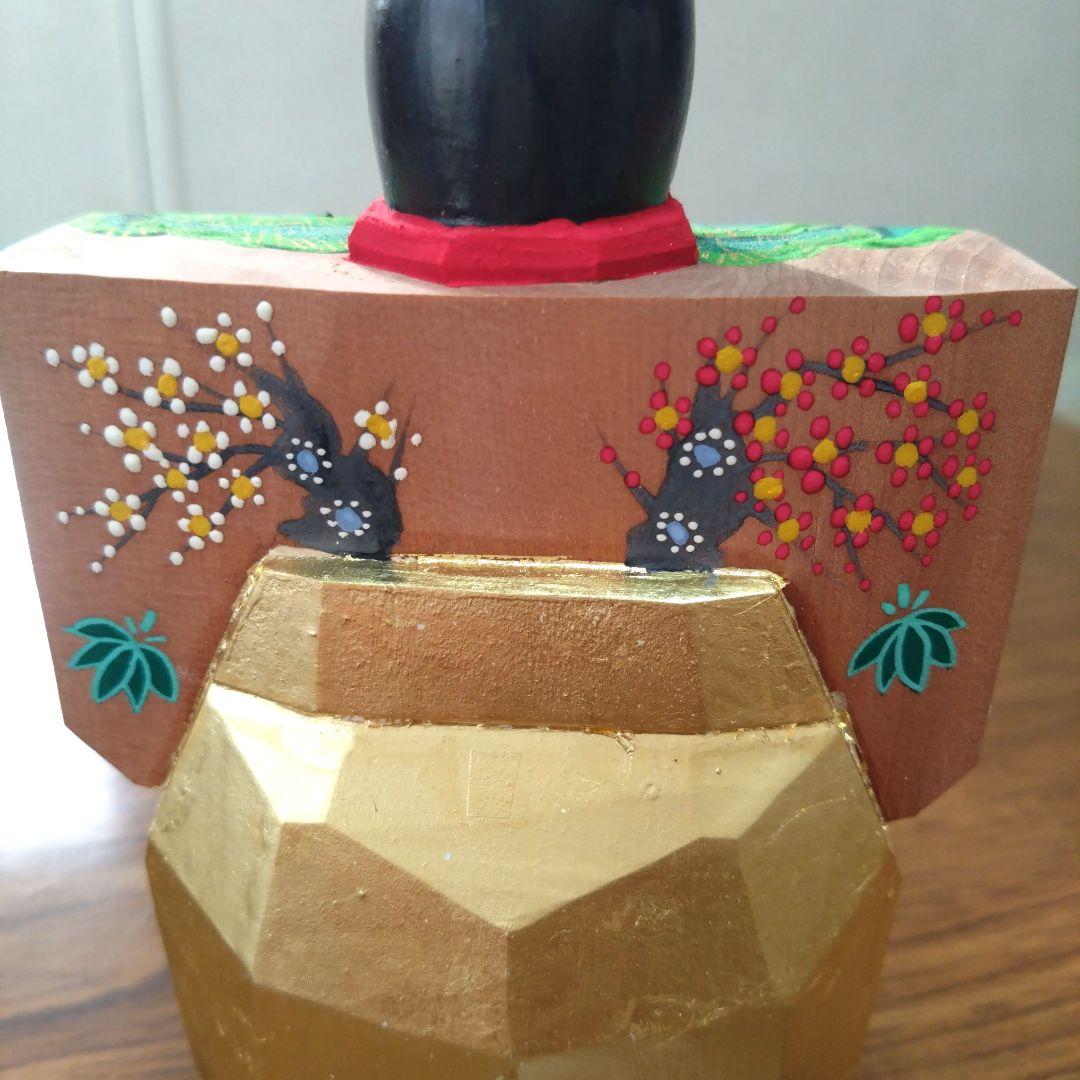 奈良一刀彫　立雛　鎌田麦風