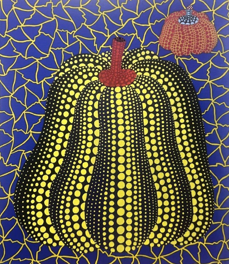 カ*ズ様 油絵 草間彌生 直筆サイン有 かぼちゃ 南瓜 1989年制作