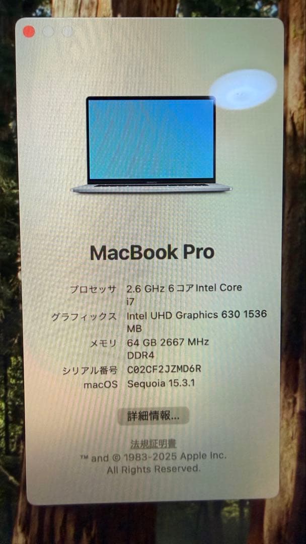 値下げ最大限がんばるMacBook Pro 2019 64GB i7 512GB