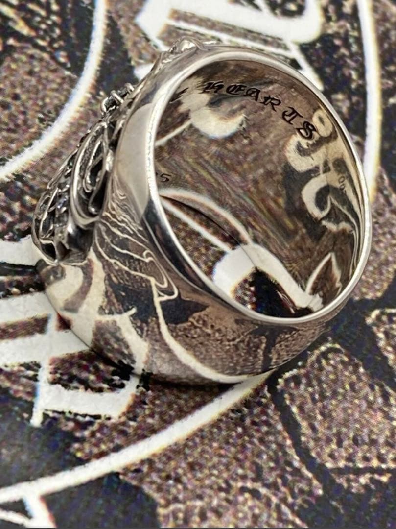 ぼ*う様 クロムハーツ　クラシックオーバルクロスリング指輪17号シルバー925