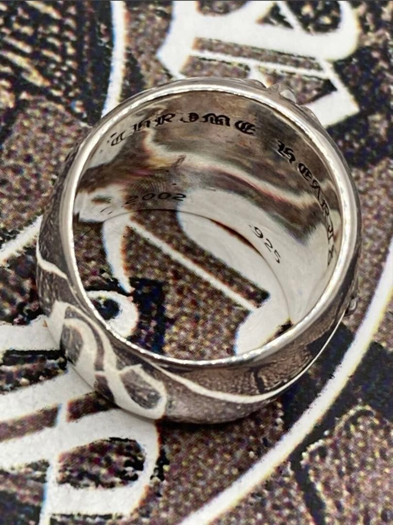 ぼ*う様 クロムハーツ　クラシックオーバルクロスリング指輪17号シルバー925