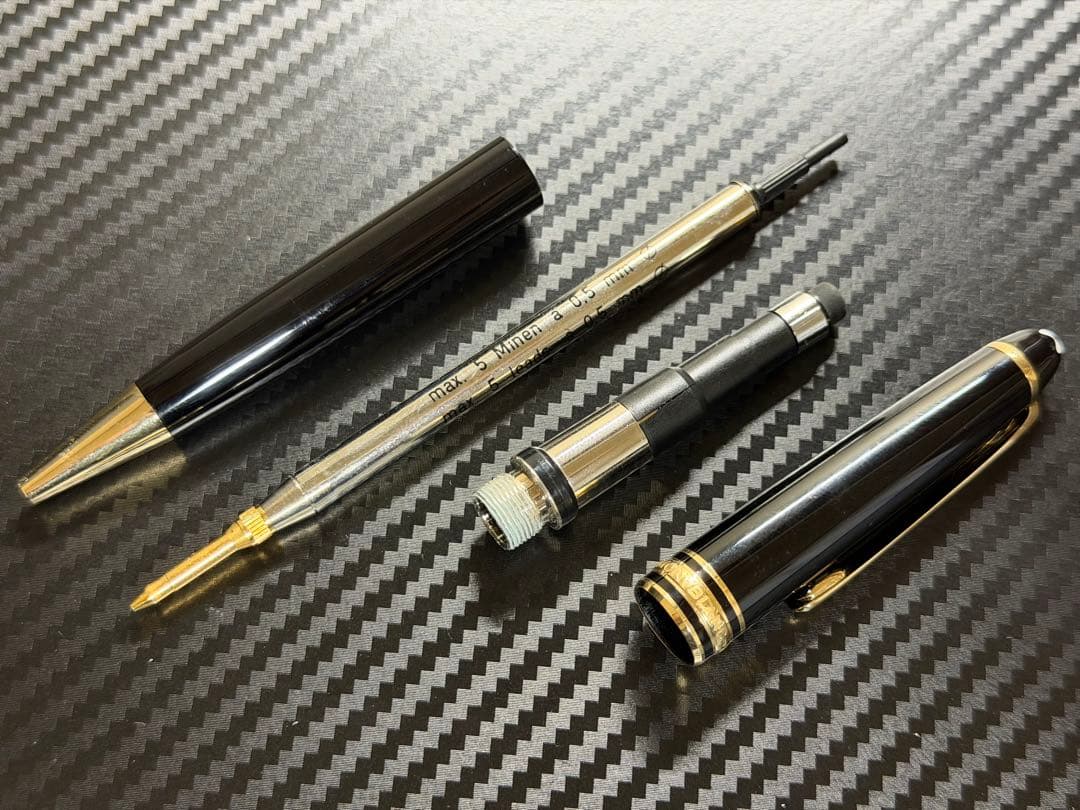 未使用に近い モンブラン 165 クラシック ペンシル 0.5mm ブラック