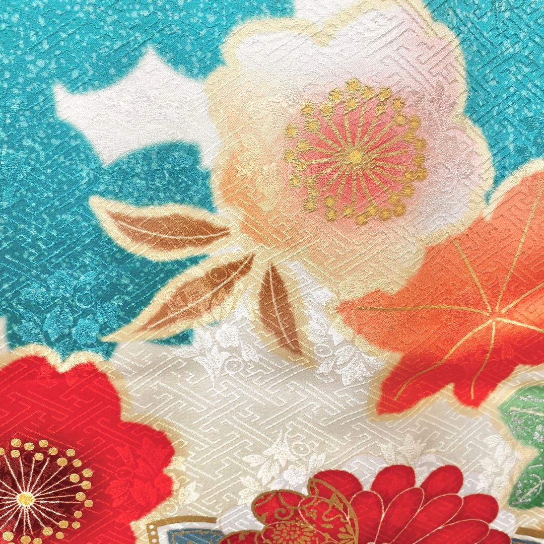 ⭐︎K0832 美品 正絹 振袖 レンタル店放出品 ガード加工 古典柄 11号