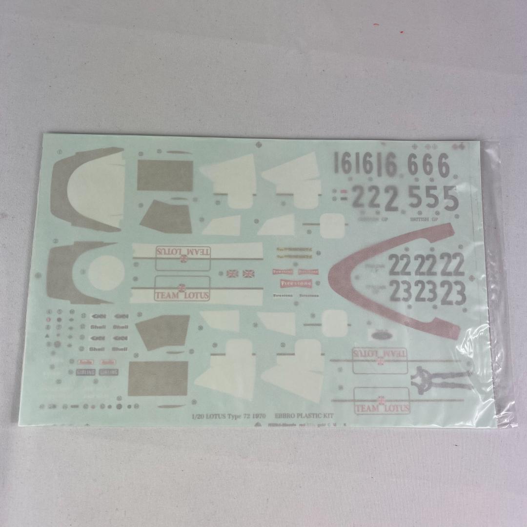 未開封 エブロ 1/20 ロータス 72C・フォード EBBRO 1970