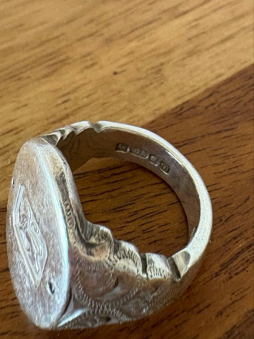 Rust made in England リング　ブラックダイヤ　シルバー925