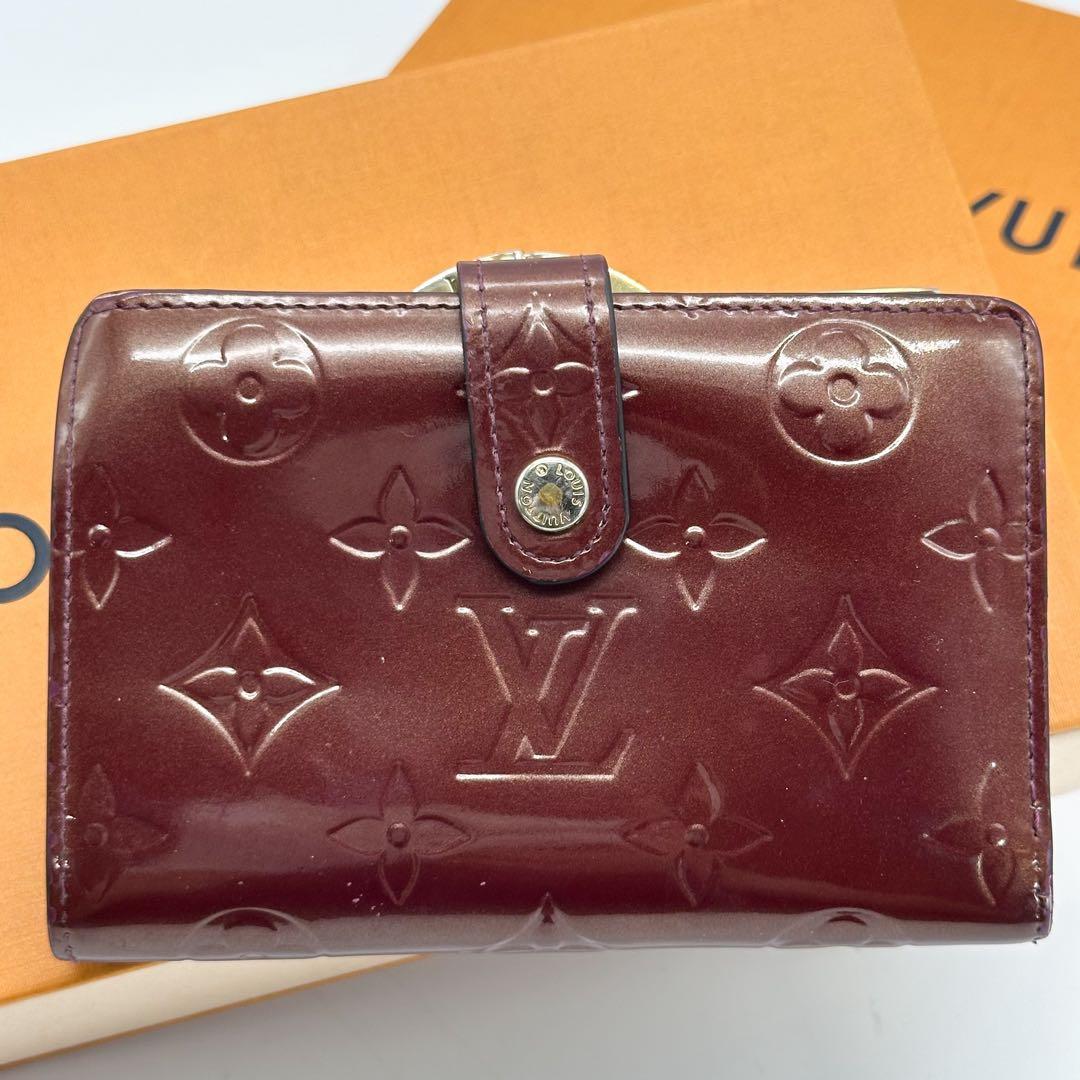 美品 ルイヴィトン ポルトフォイユ ヴィエノワ ヴェルニ モノグラム がま口