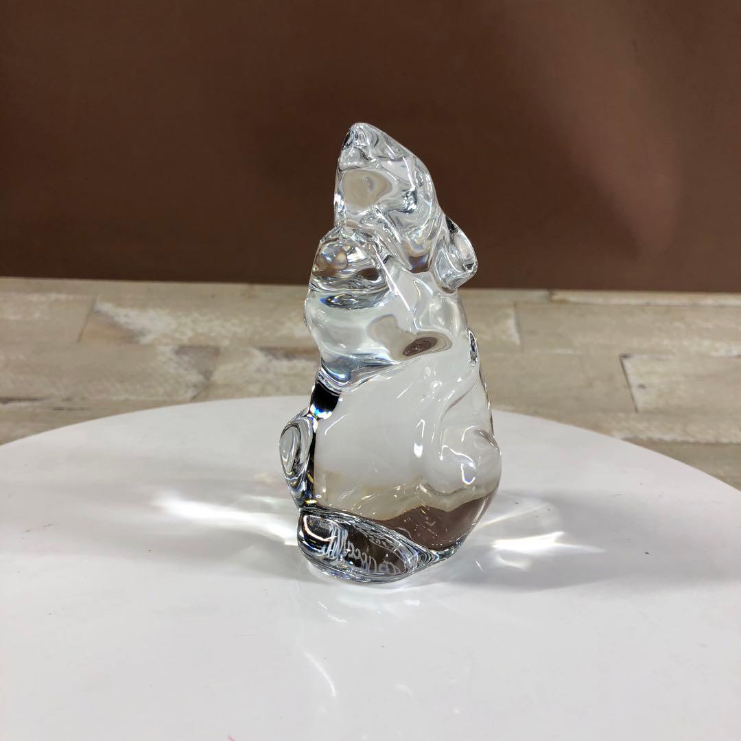 Baccarat ガラス製ネズミの置物 約11cm