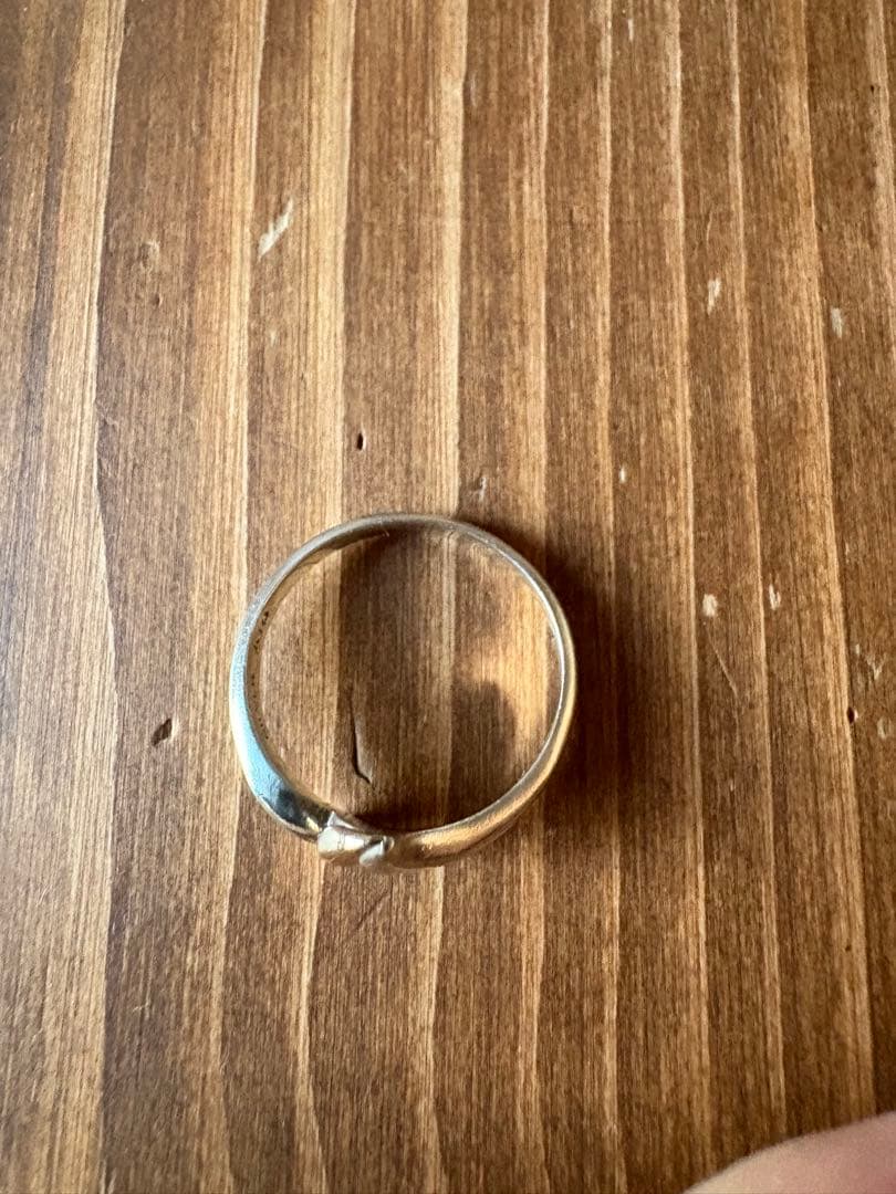 K10金 x シルバー925 デザインリング 13号 指輪 銀