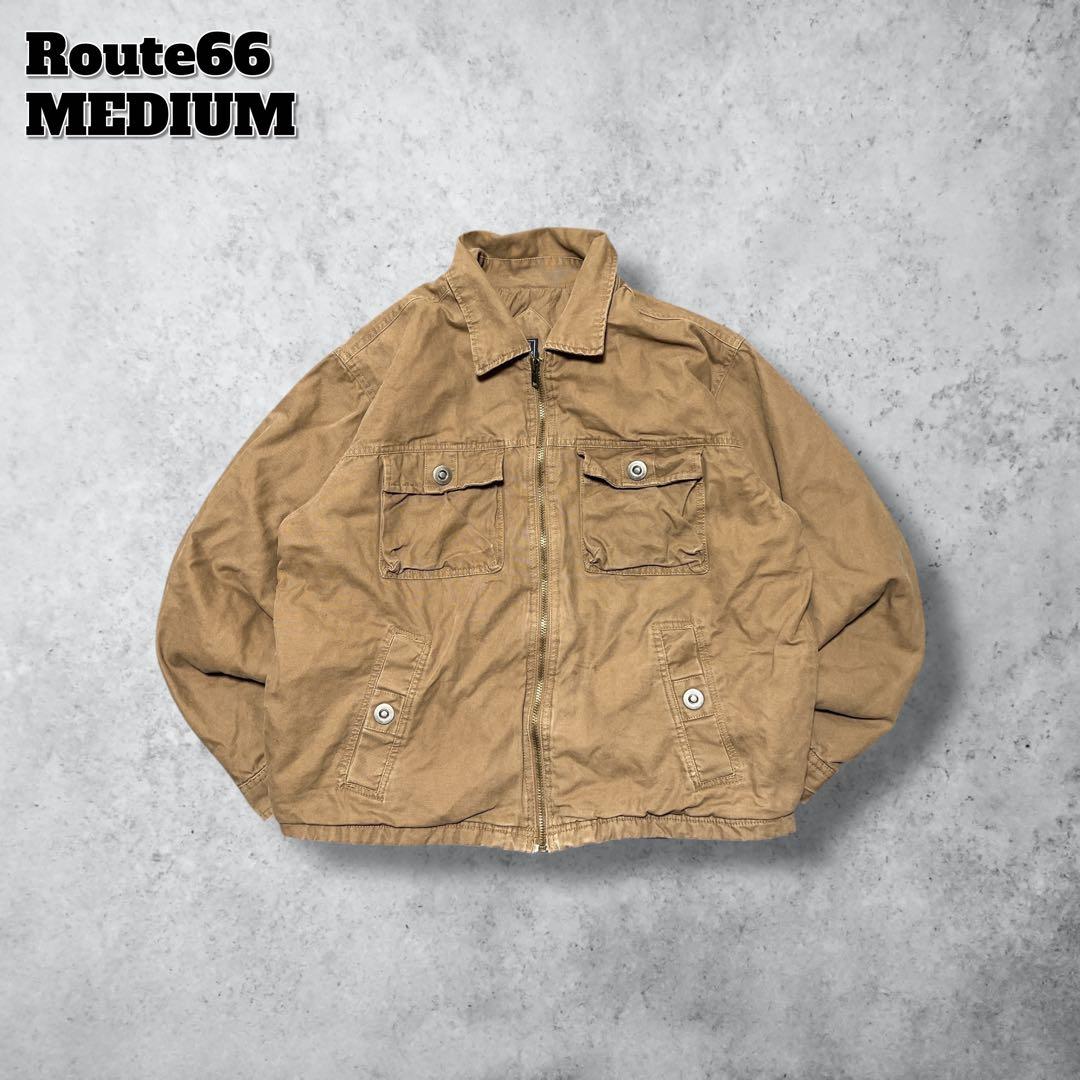 vintage中綿ダックジャケットデトロイトジャケットy2kキャメルM短丈古着