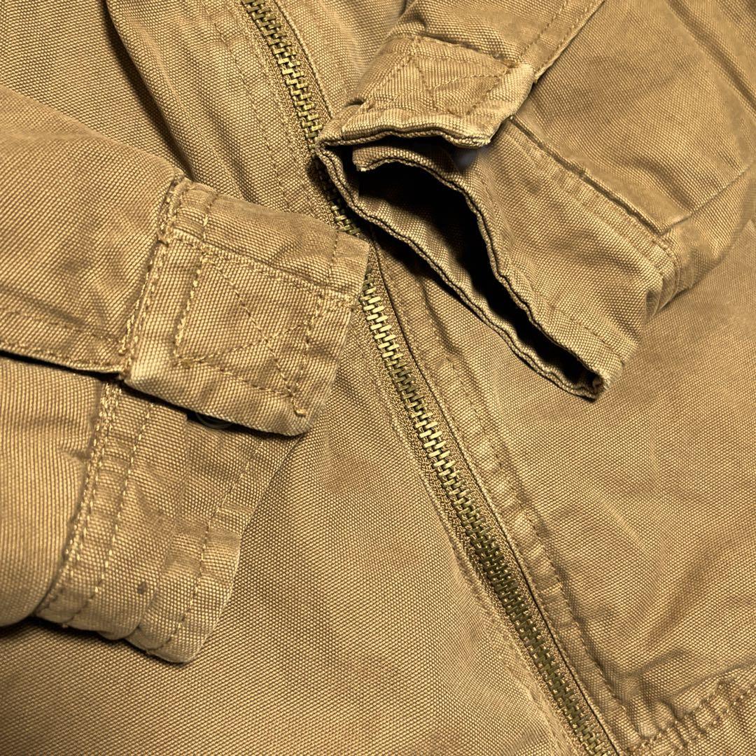 vintage中綿ダックジャケットデトロイトジャケットy2kキャメルM短丈古着