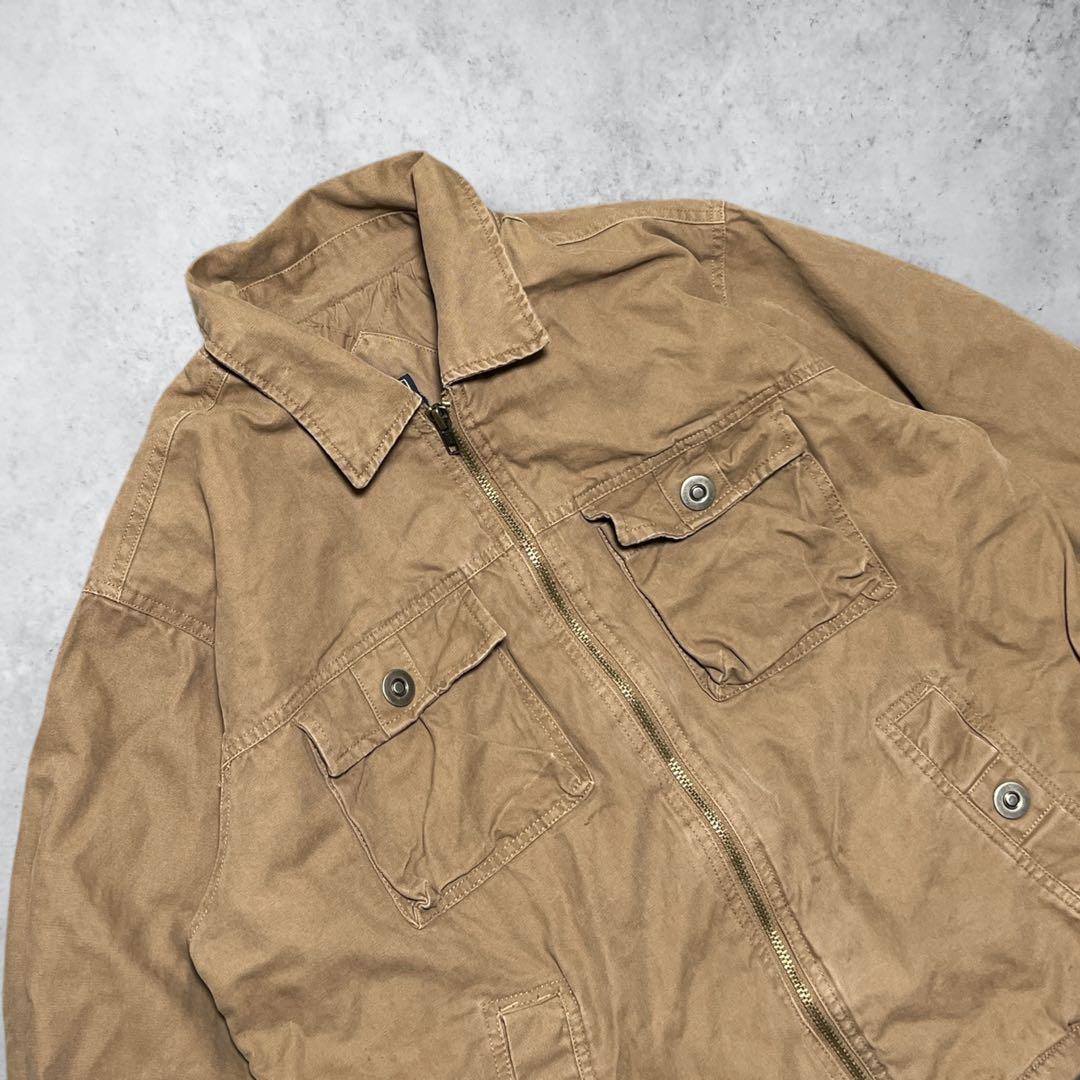 vintage中綿ダックジャケットデトロイトジャケットy2kキャメルM短丈古着