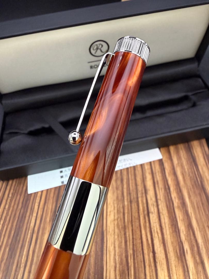 伊東屋 Romeo ボールペン NO.3 イタリアンアンバー 太軸 未使用品