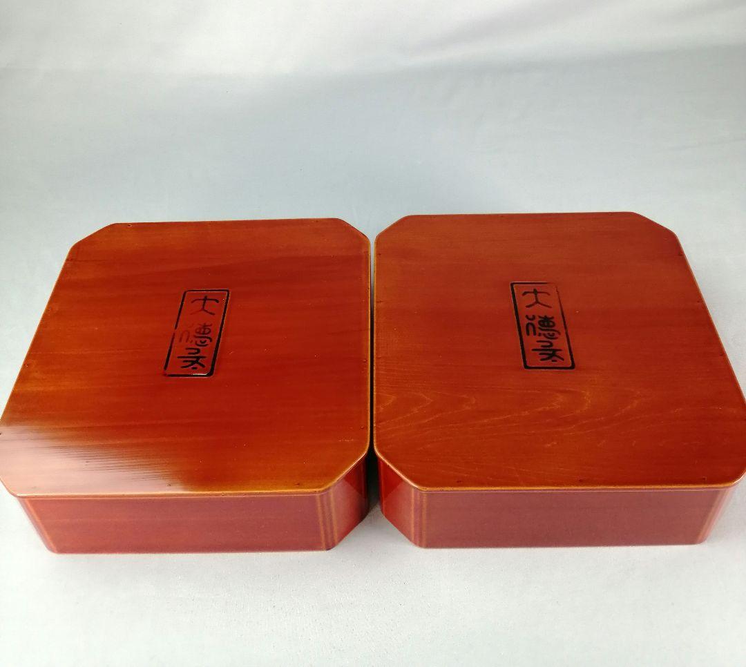 【茶事道具】春慶塗大徳寺重　５客セット　重箱、弁当箱、主菓子　懐石道具376