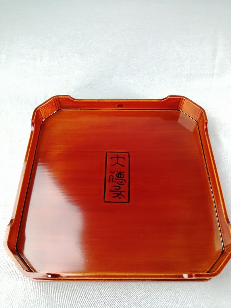 【茶事道具】春慶塗大徳寺重　５客セット　重箱、弁当箱、主菓子　懐石道具376