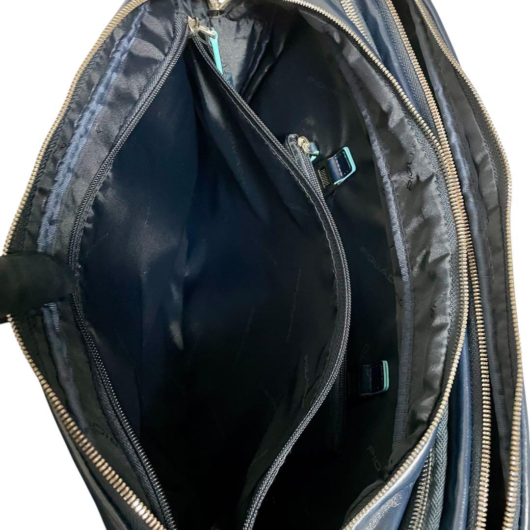 ✨希少美品✨PIQUADRO ブルースクエアコレクション 2wayブリーフケース