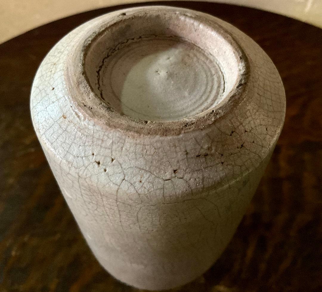 アンティーク　染付コンプラ瓶　波佐見焼