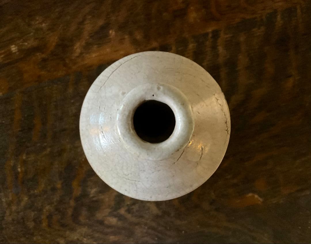 アンティーク　染付コンプラ瓶　波佐見焼