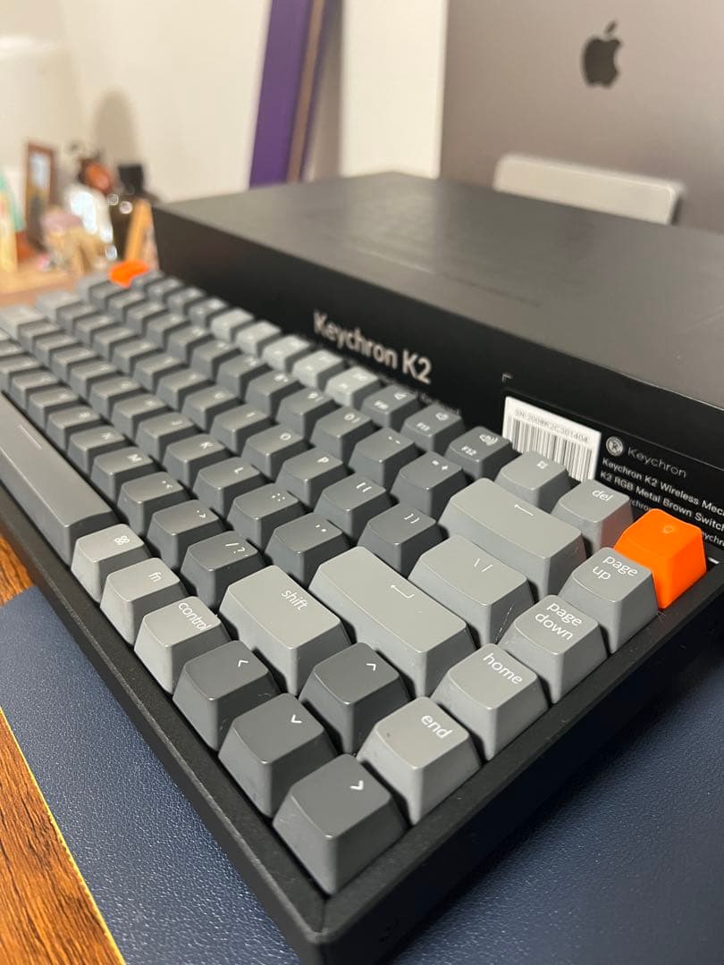 Keychron K2 メカニカルキーボード グレー/オレンジ
