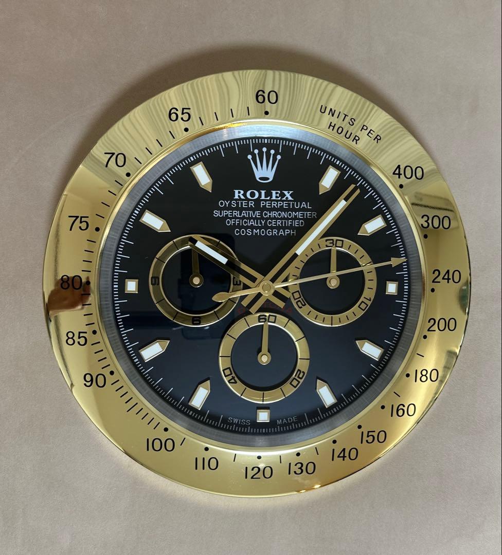 最安値　新品未使用　ロレックス デイトナ コスモグラフ ゴールド掛け時計 非売品