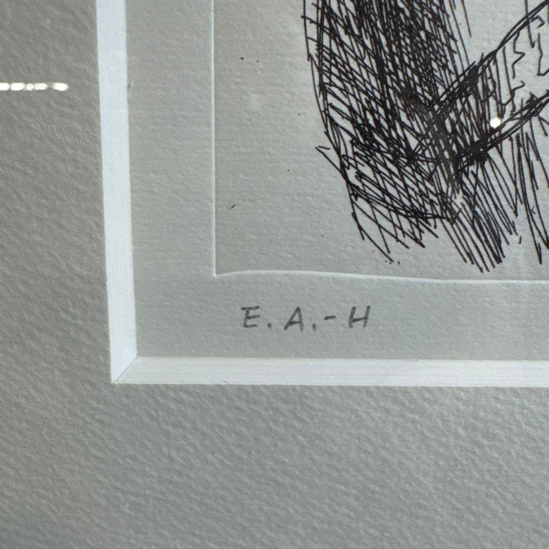 小磯良平 複製画 1978制作 若い女 エッチング サイン 額装