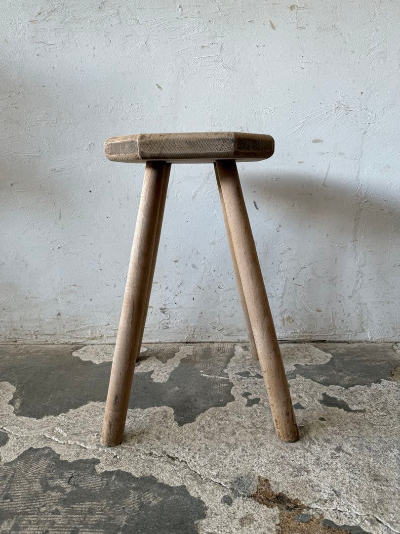 ビンテージ　スツール　サイドテーブル ベッドサイドテーブル　　剥離