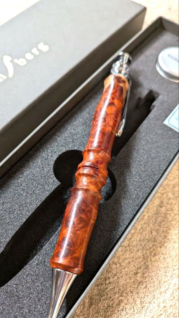 Flamberg 花梨瘤紅白杢（極上杢）　サンピューラ　ボールペン