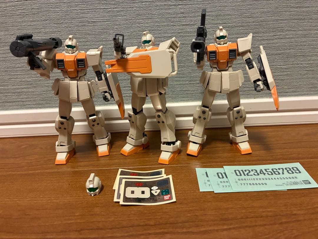 HG(ハイグレード) 陸戦型ジム　3体セット　ジム頭付き